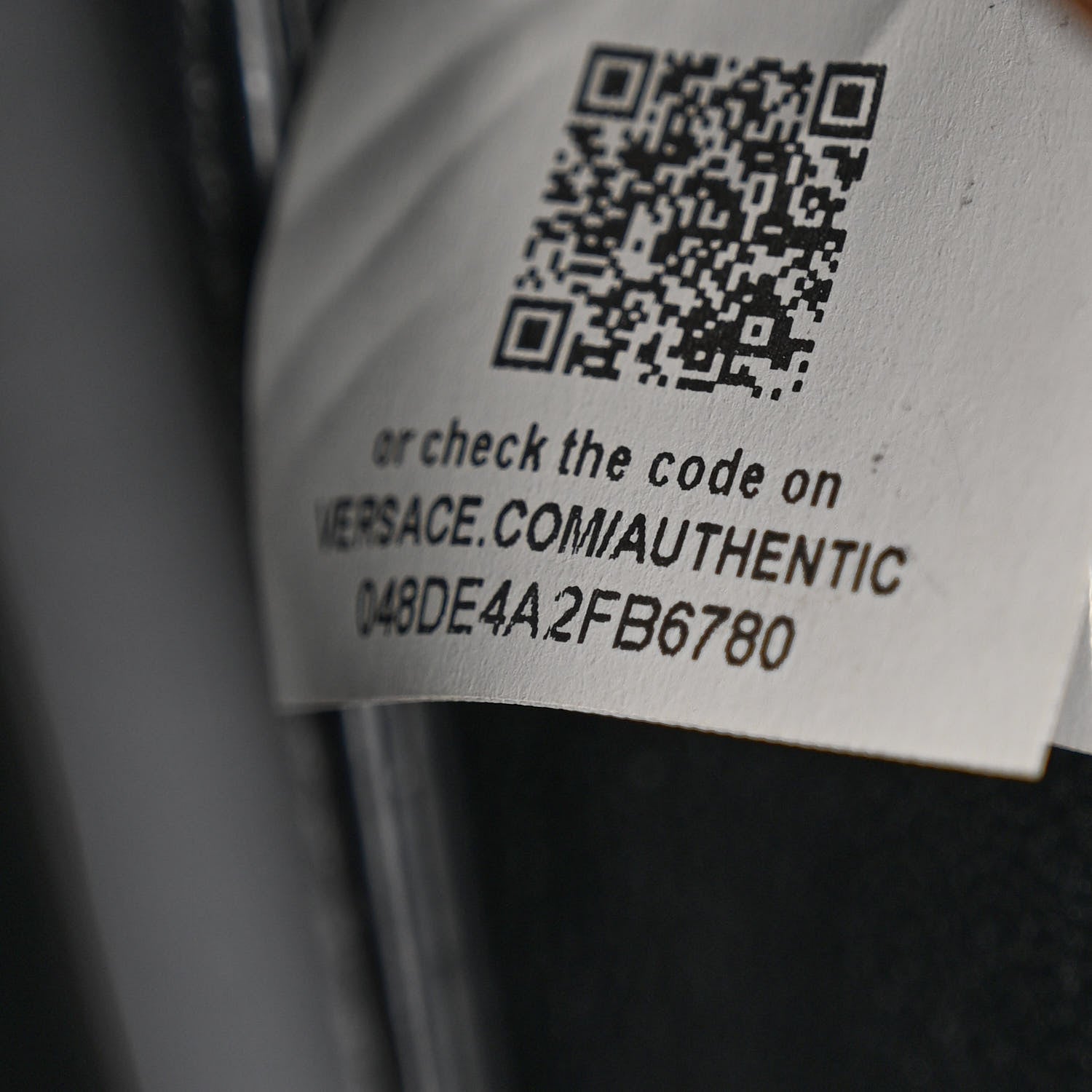 Versace Vitello Barocco Virtus Small Top Handle Shoulder Bag Black 6 of 10