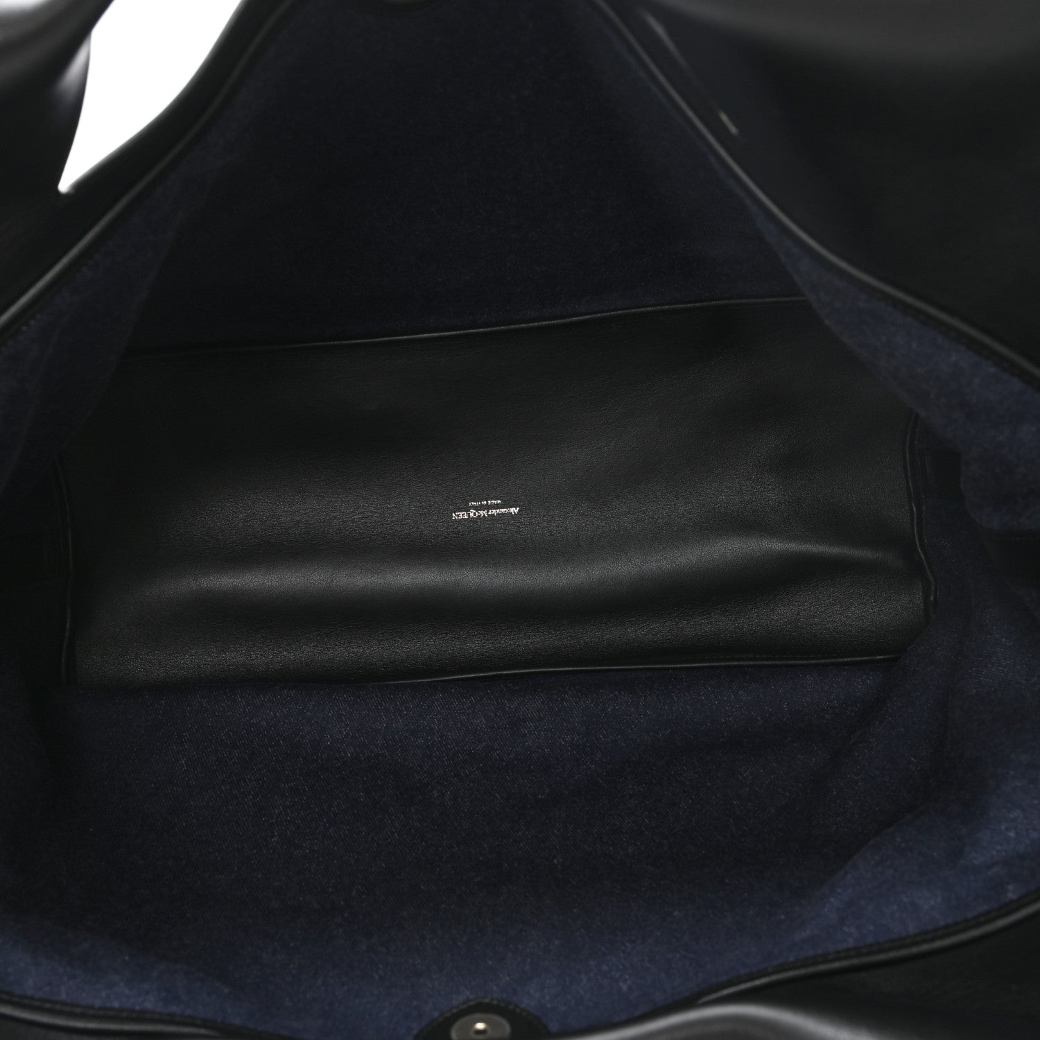 Alexander McQueen Calfskin Denim Large The Bow Bag Blue Black 6 of 10