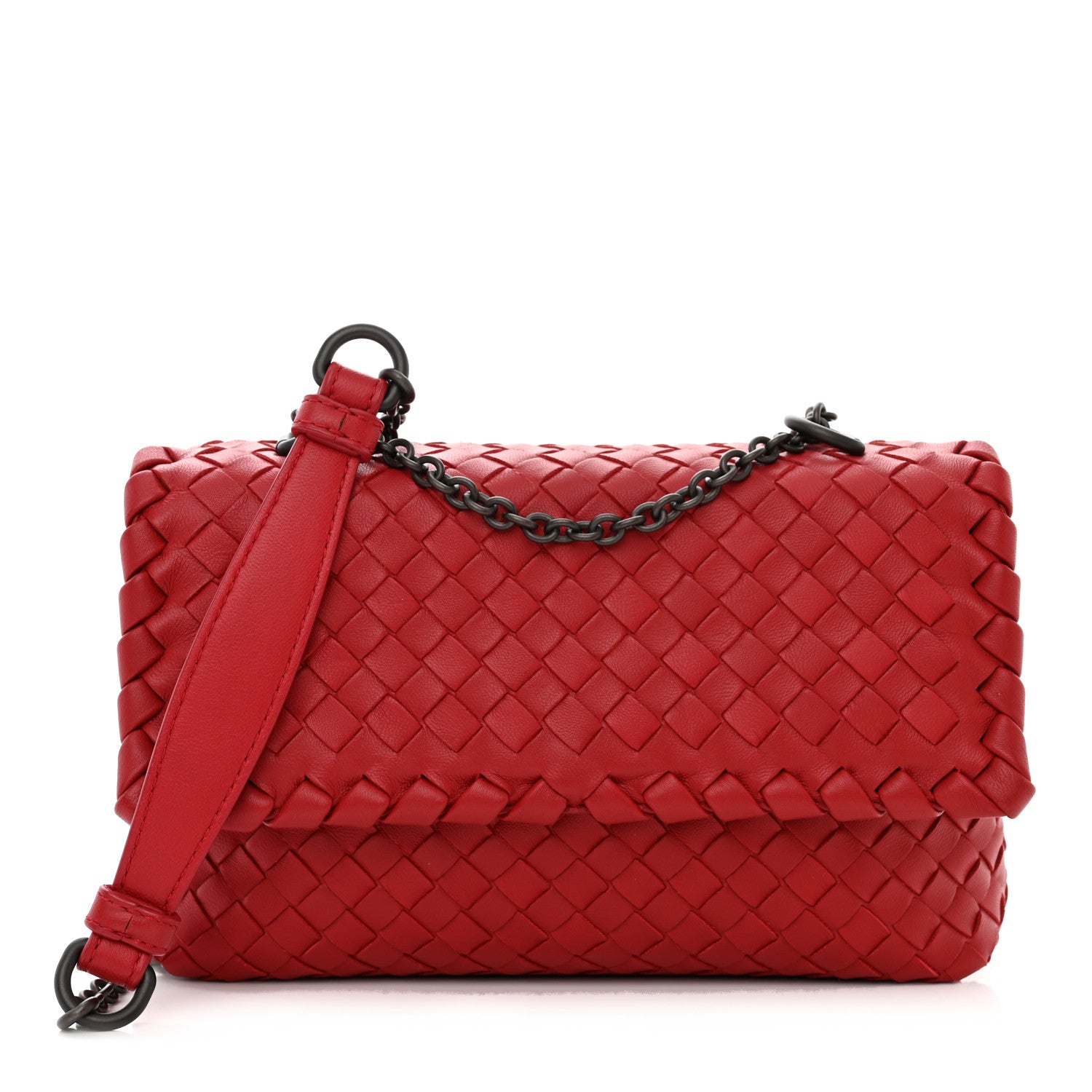 Bottega Veneta Nappa Intrecciato Baby Olimpia Shoulder Bag Vesuvio 1 of 10