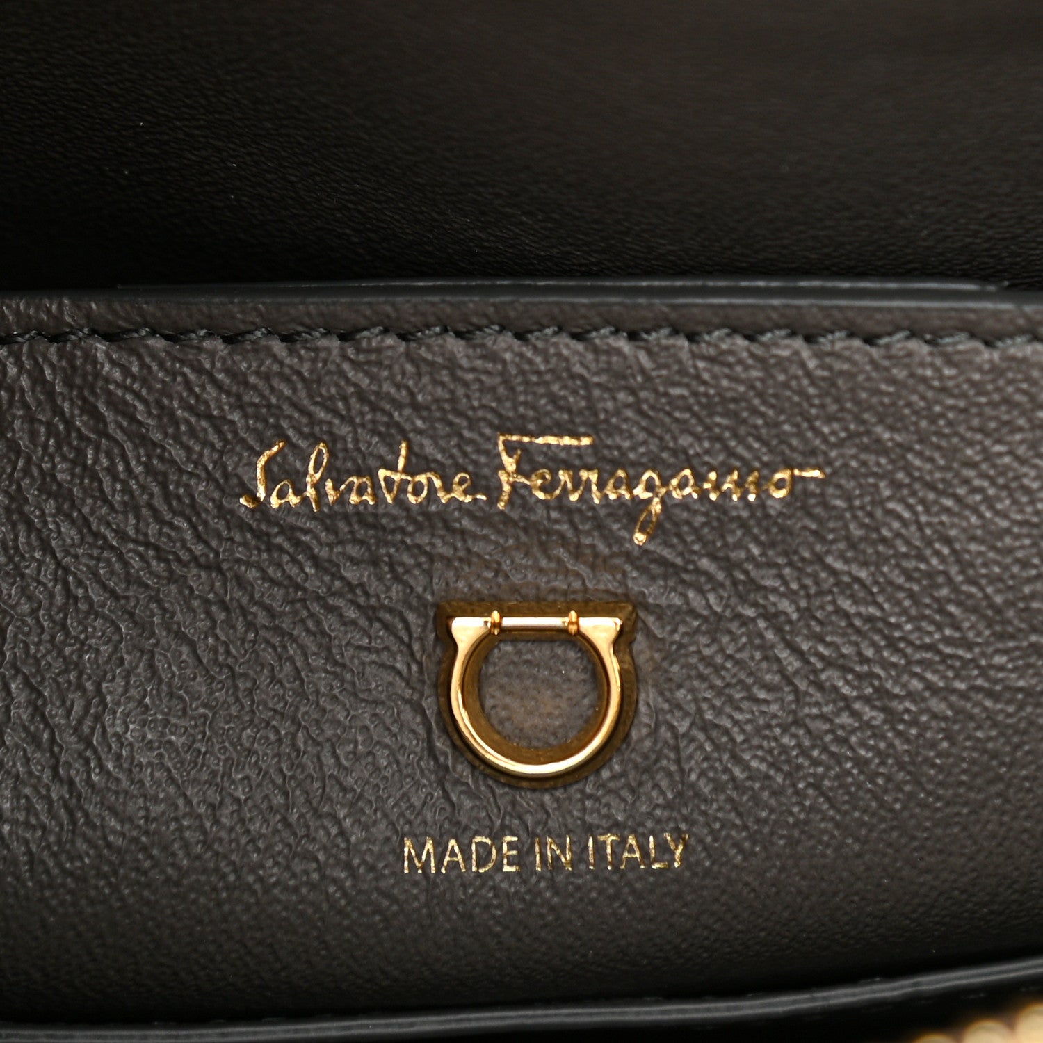 Salvatore Ferragamo Calfskin Quilted Medium Gancini Top Handle Bag Sparrow 6 of 10