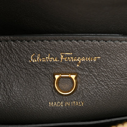 Salvatore Ferragamo Calfskin Quilted Medium Gancini Top Handle Bag Sparrow 6 of 10
