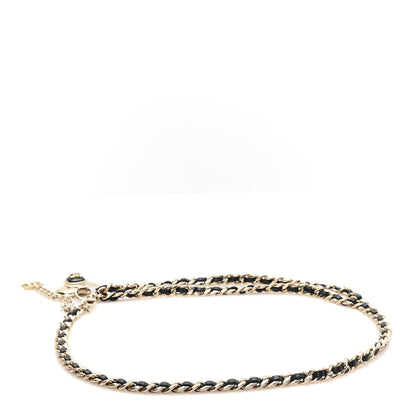 Chanel Lambskin Enamel CC Heart Chain Belt Black Gold 2 of 4