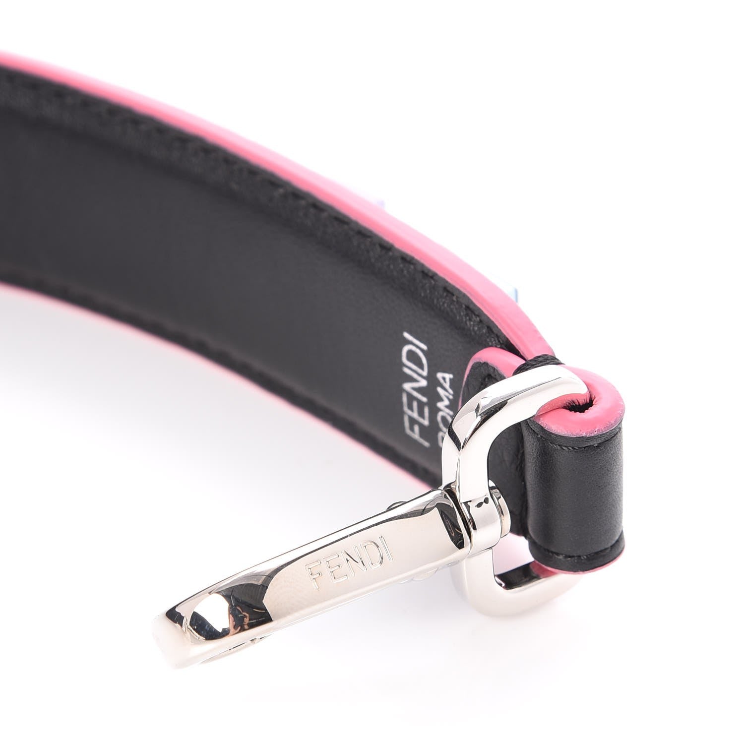 Fendi Vitello Dolce Plexiglass Studded Mini Strap You Black Multicolor 6 of 6