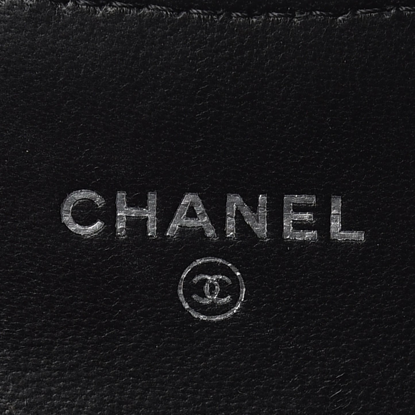 Lambskin Quilted Flap Card Holder Black