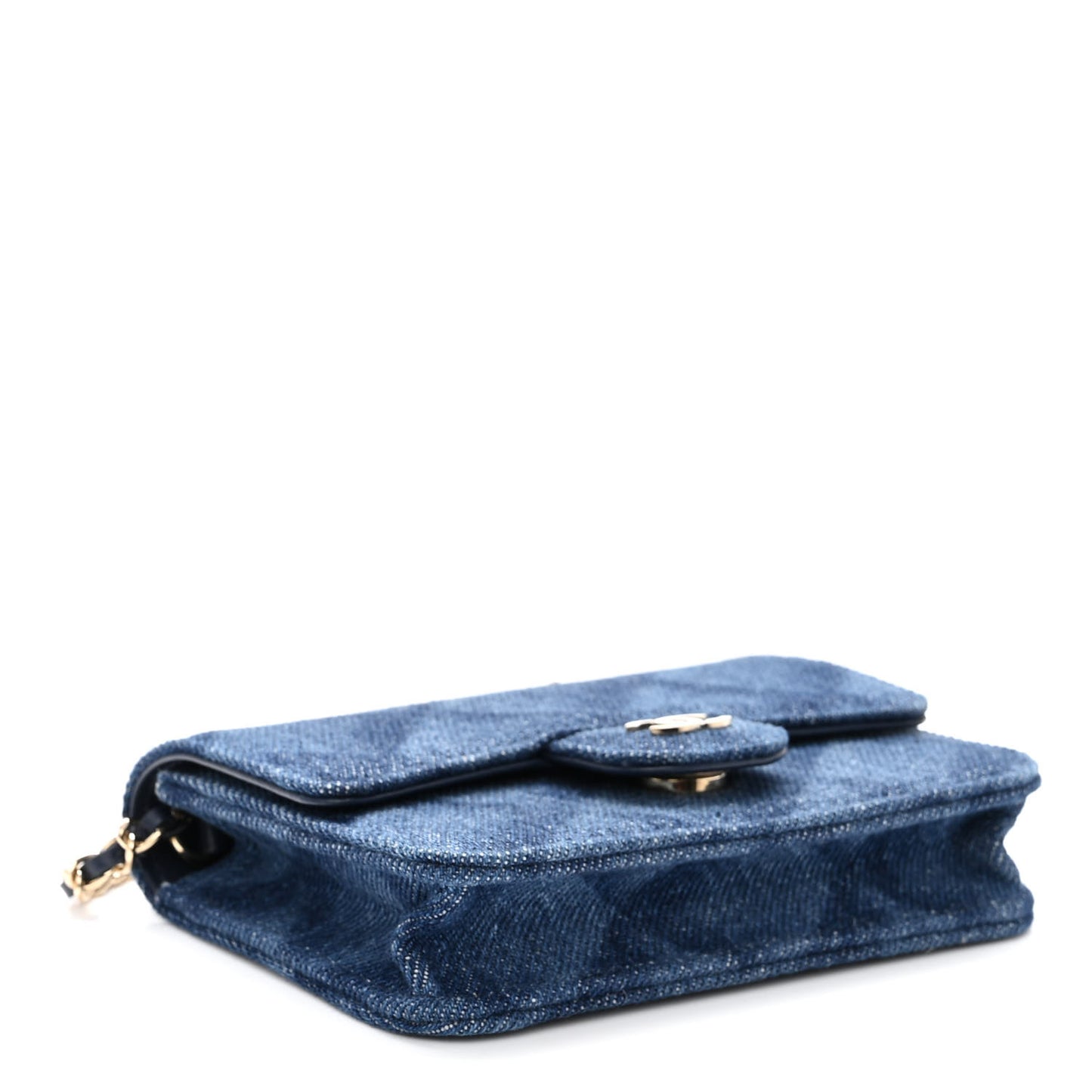Denim Printed Belt Bag Dark Blue