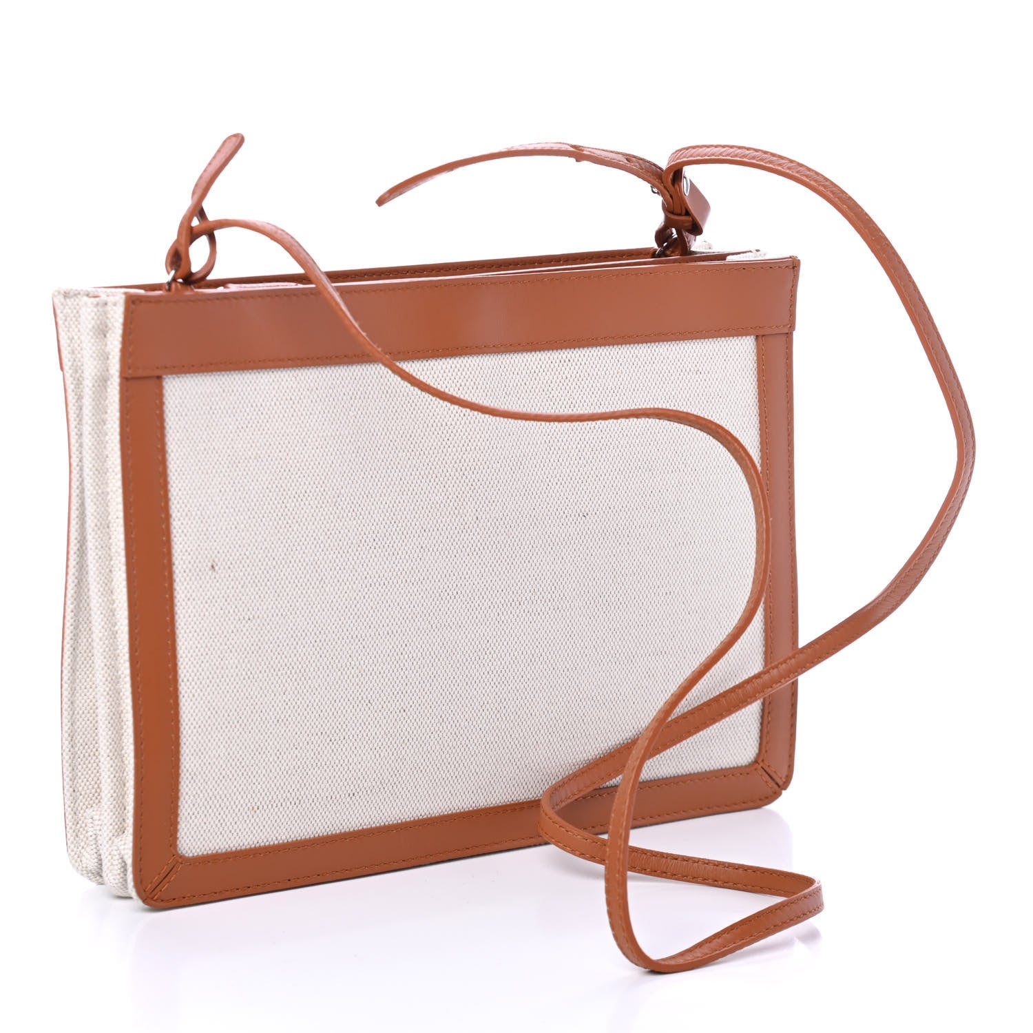Balenciaga Cotton Canvas Pochette Crossbody Bag Tan 2 of 4