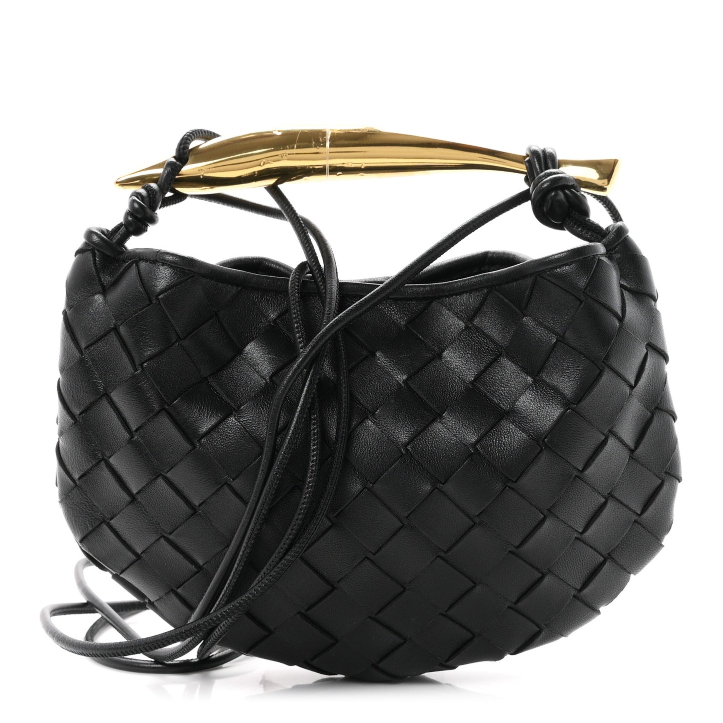 Nappa Intrecciato Mini Sardine Bag Black
