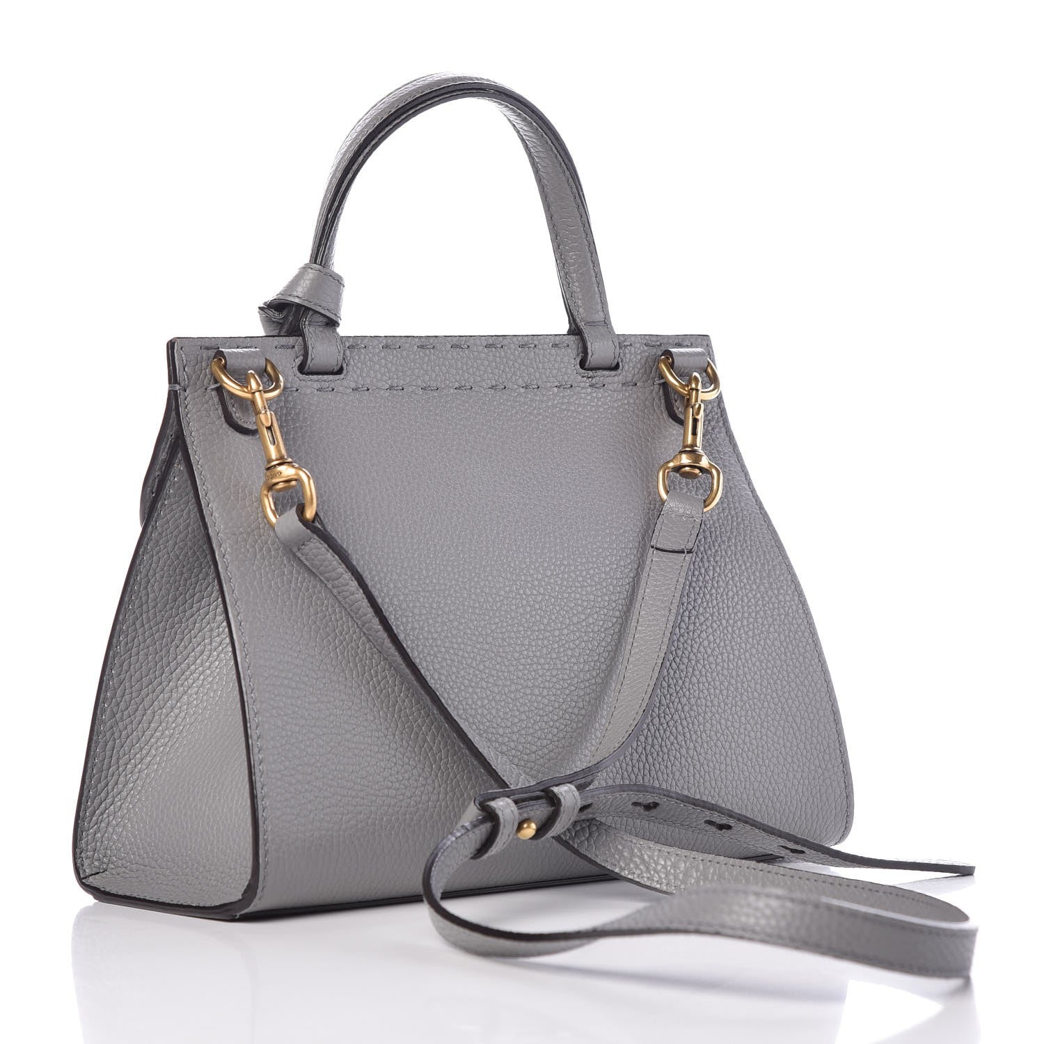 Gucci Cellarius Calfskin Mini GG Marmont Top Handle Bag Deep Grey 3 of 7