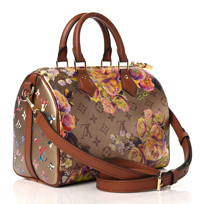 Louis Vuitton Metallic Monogram LV Garden Speedy Bandouliere 25 Gold 2 of 8