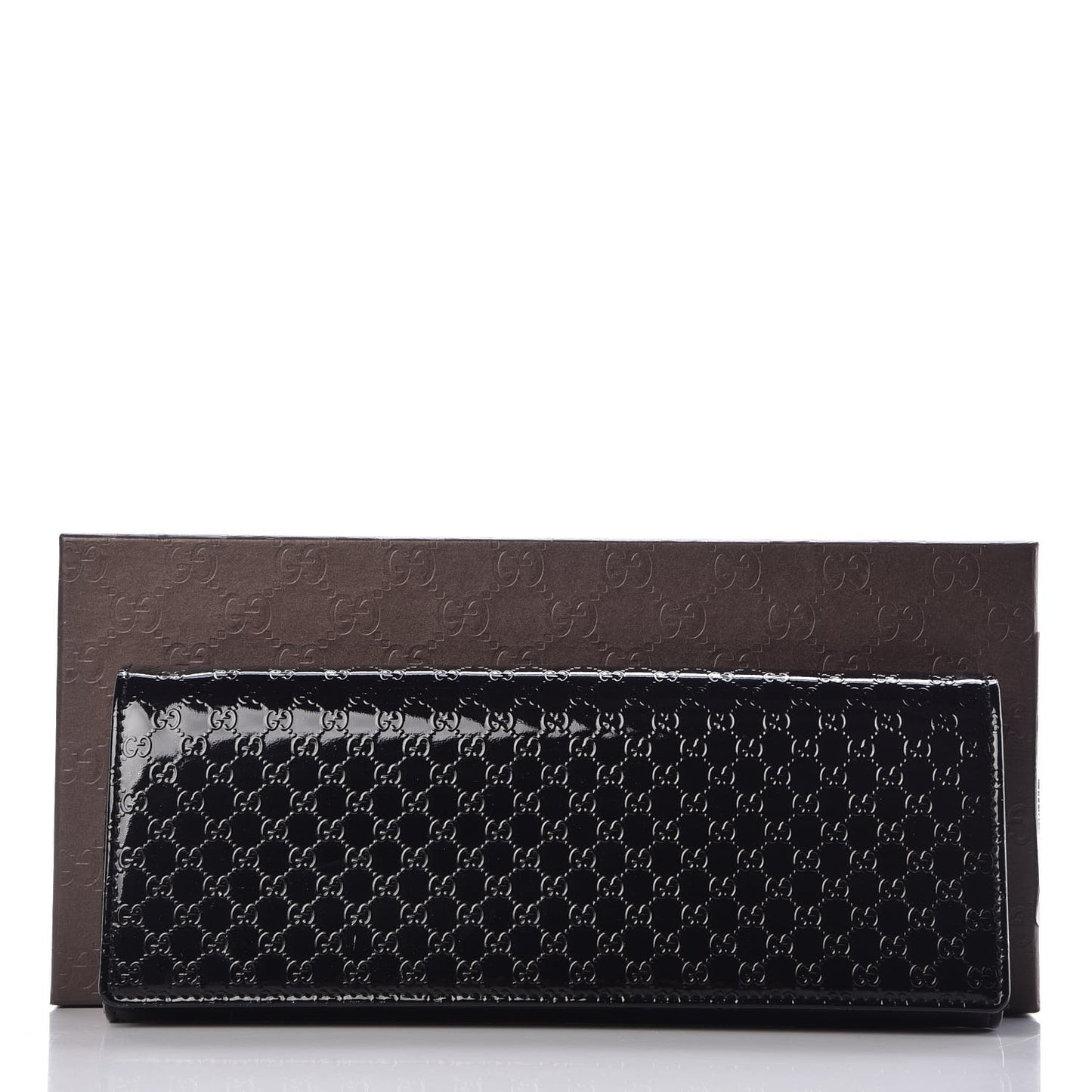 Patent Microguccissima Small Broadway Clutch Black