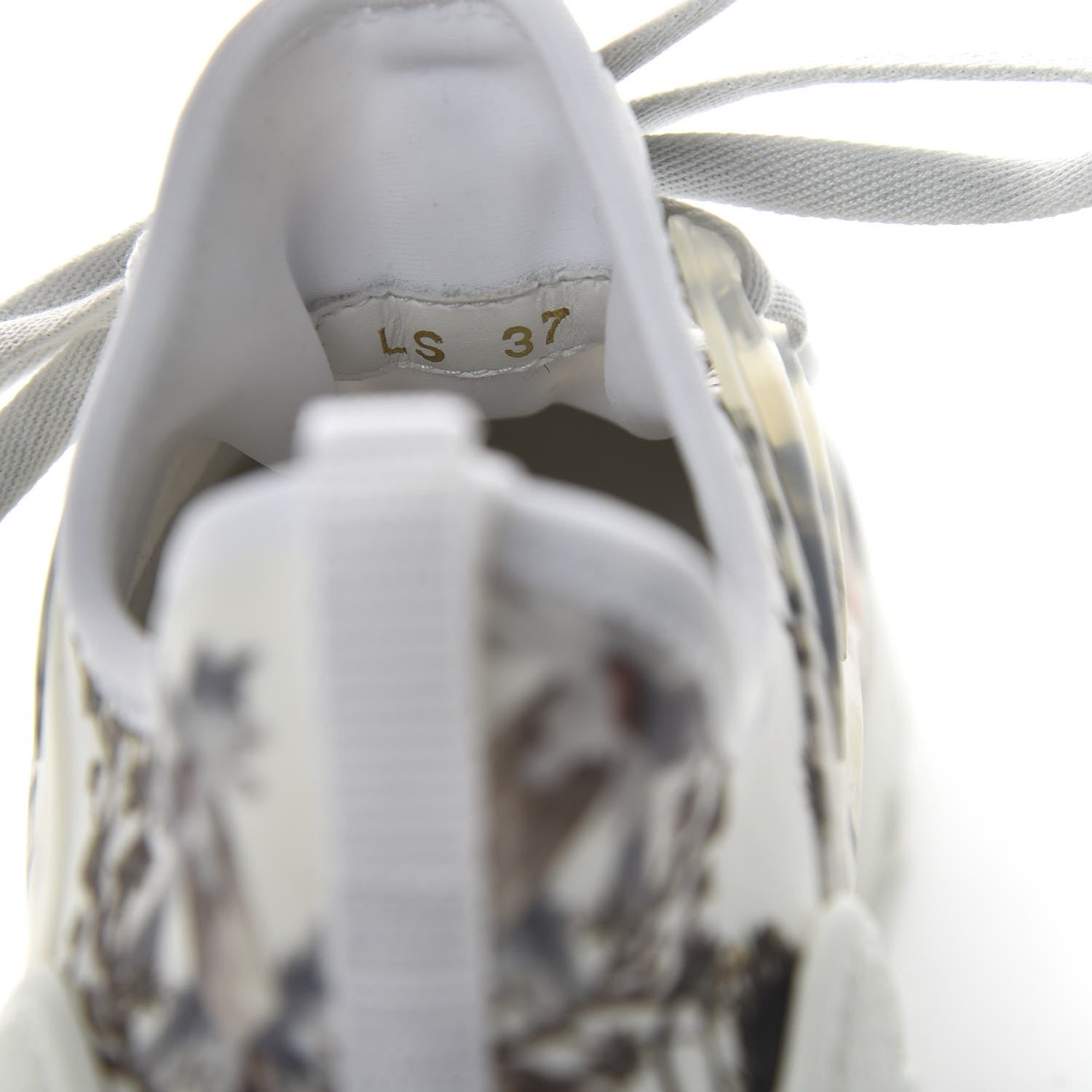 Christian Dior Neoprene Rubber Champetre Print Womens D-Connect Sneakers 37 White Multicolor 8 of 9