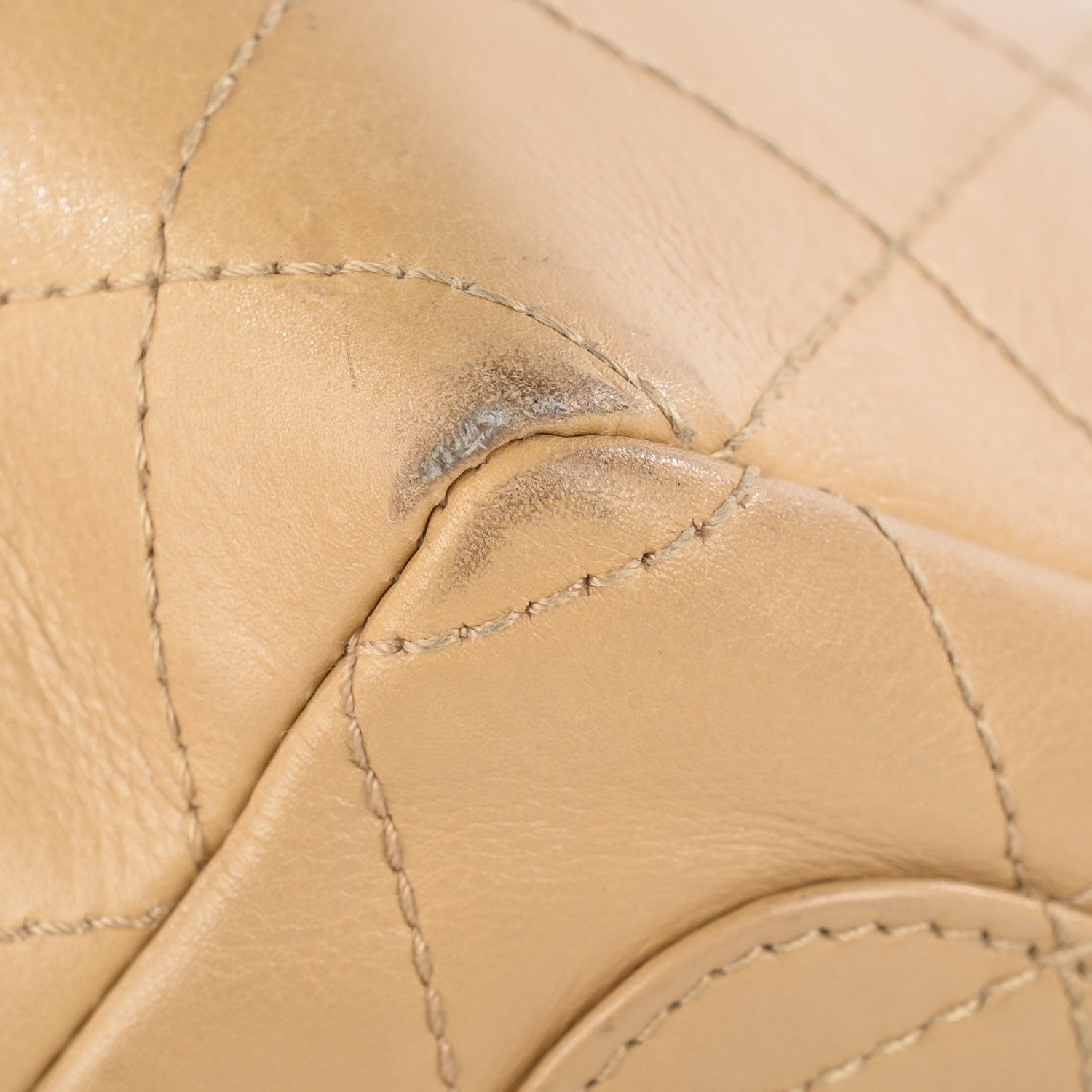 Chanel Lambskin Quilted Jumbo Single Flap Beige 2 of 13