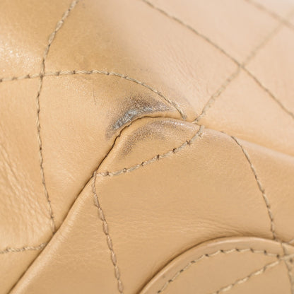 Chanel Lambskin Quilted Jumbo Single Flap Beige 2 of 13