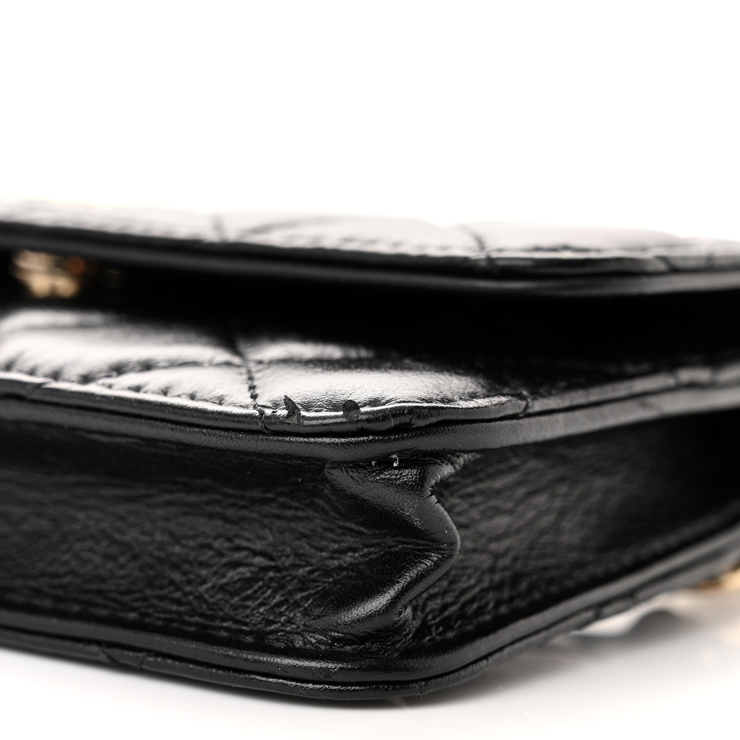 Chanel Calfskin Quilted Maxi Pearls Clutch With Chain Black 11 of 11