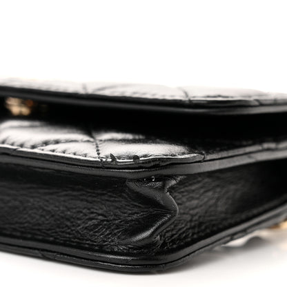 Chanel Calfskin Quilted Maxi Pearls Clutch With Chain Black 11 of 11