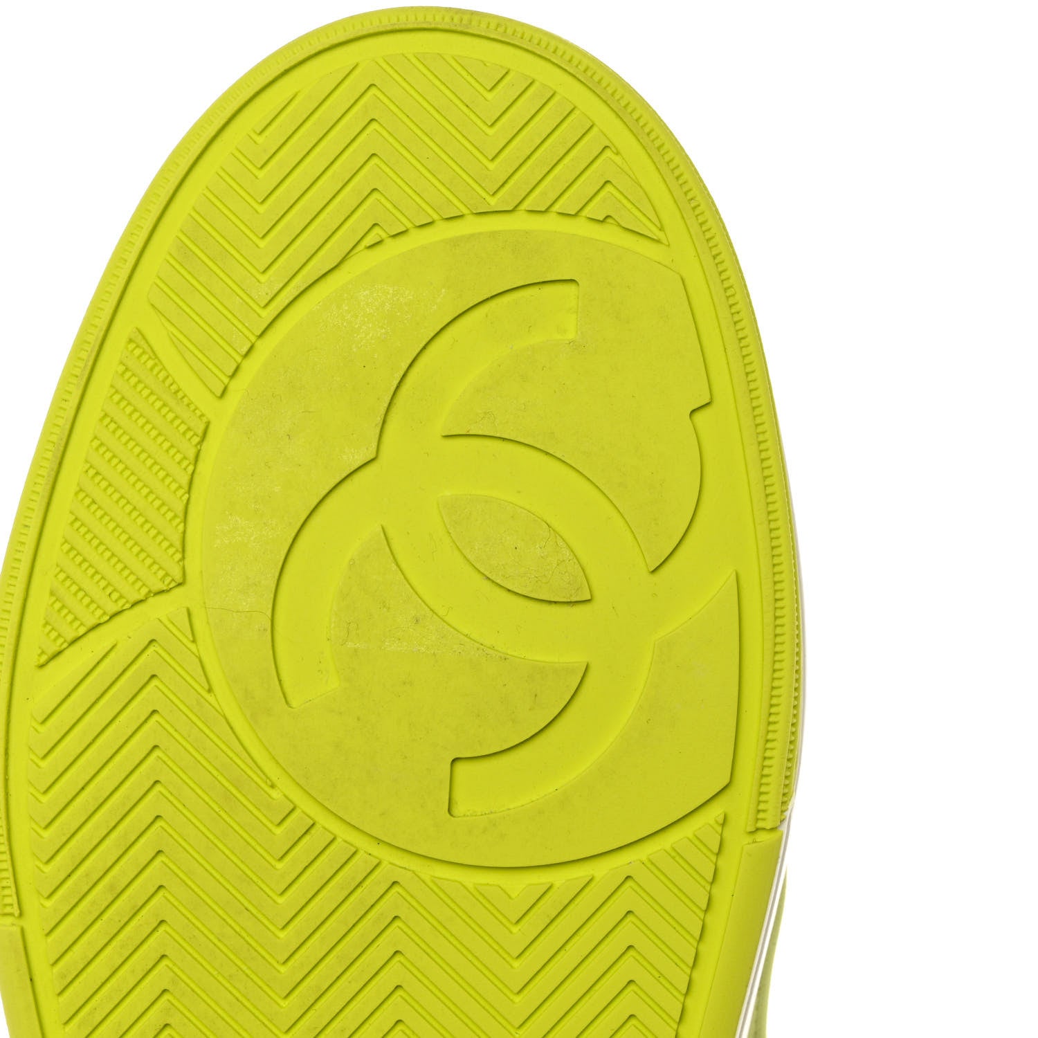 Chanel Fabric Womens Logo Sneakers 39.5 Green 7 of 10
