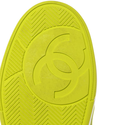 Chanel Fabric Womens Logo Sneakers 39.5 Green 7 of 10