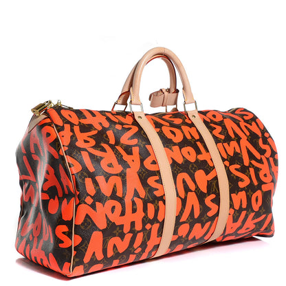 Louis Vuitton Monogram Graffiti Keepall 50 Orange 3 of 7