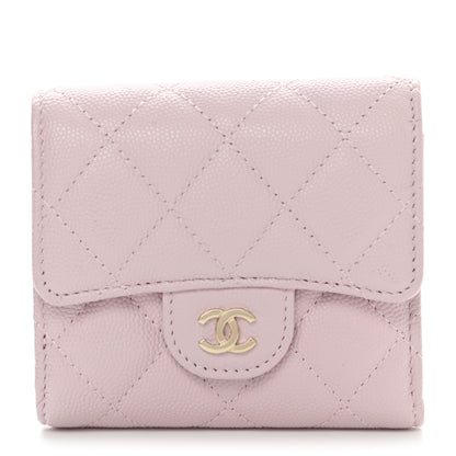 Chanel Caviar Quilted Compact Flap Wallet Light Pink 1 of 11