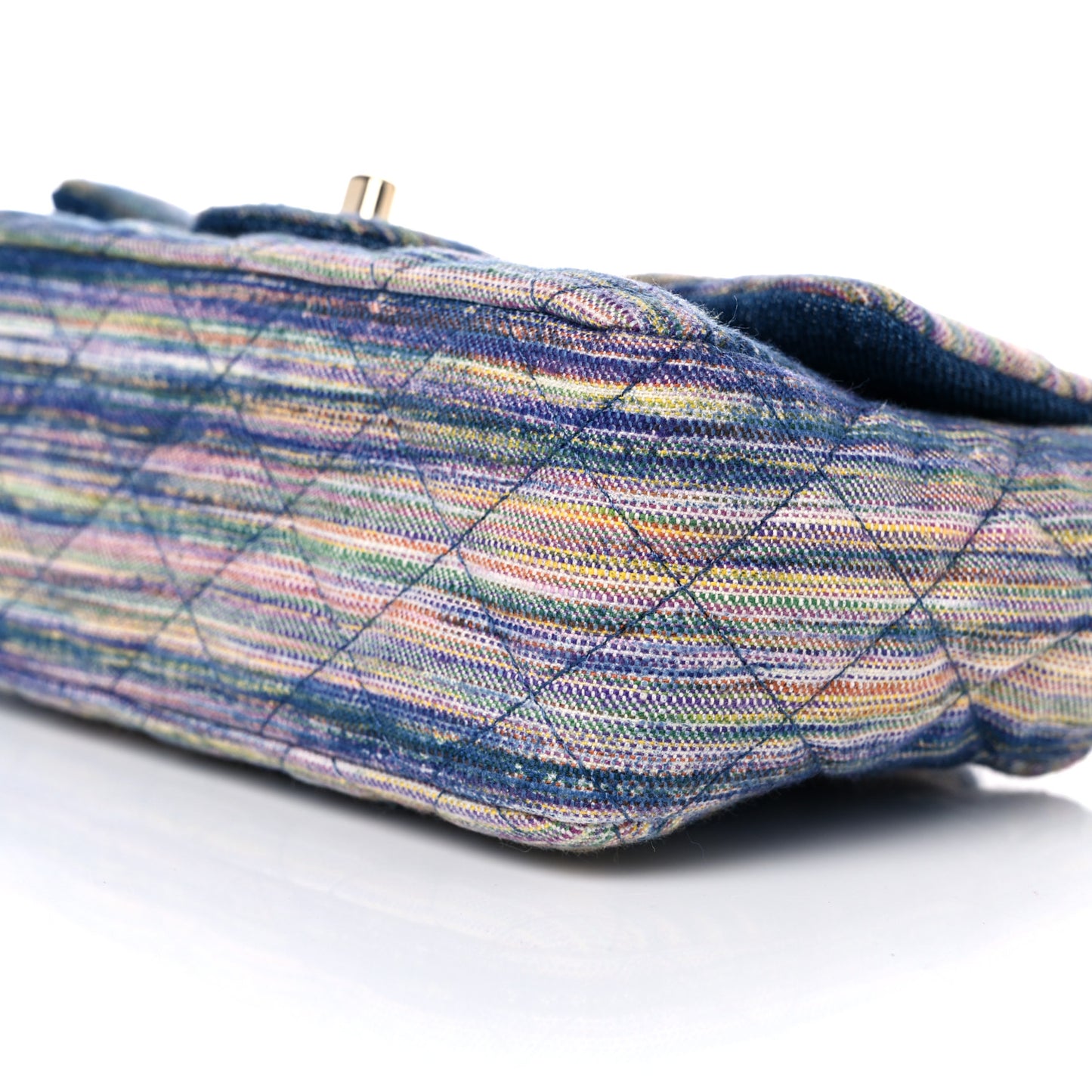 Striated Quilted Classics in Fabrics Mini Rectangular Flap Blue