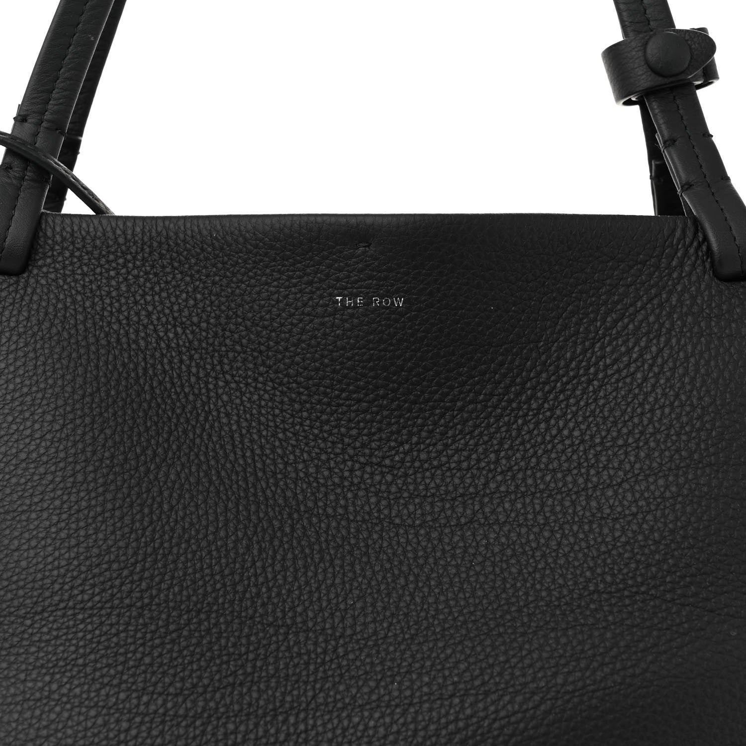 The Row Grained Calfskin Park Tote Three Black 9 of 13