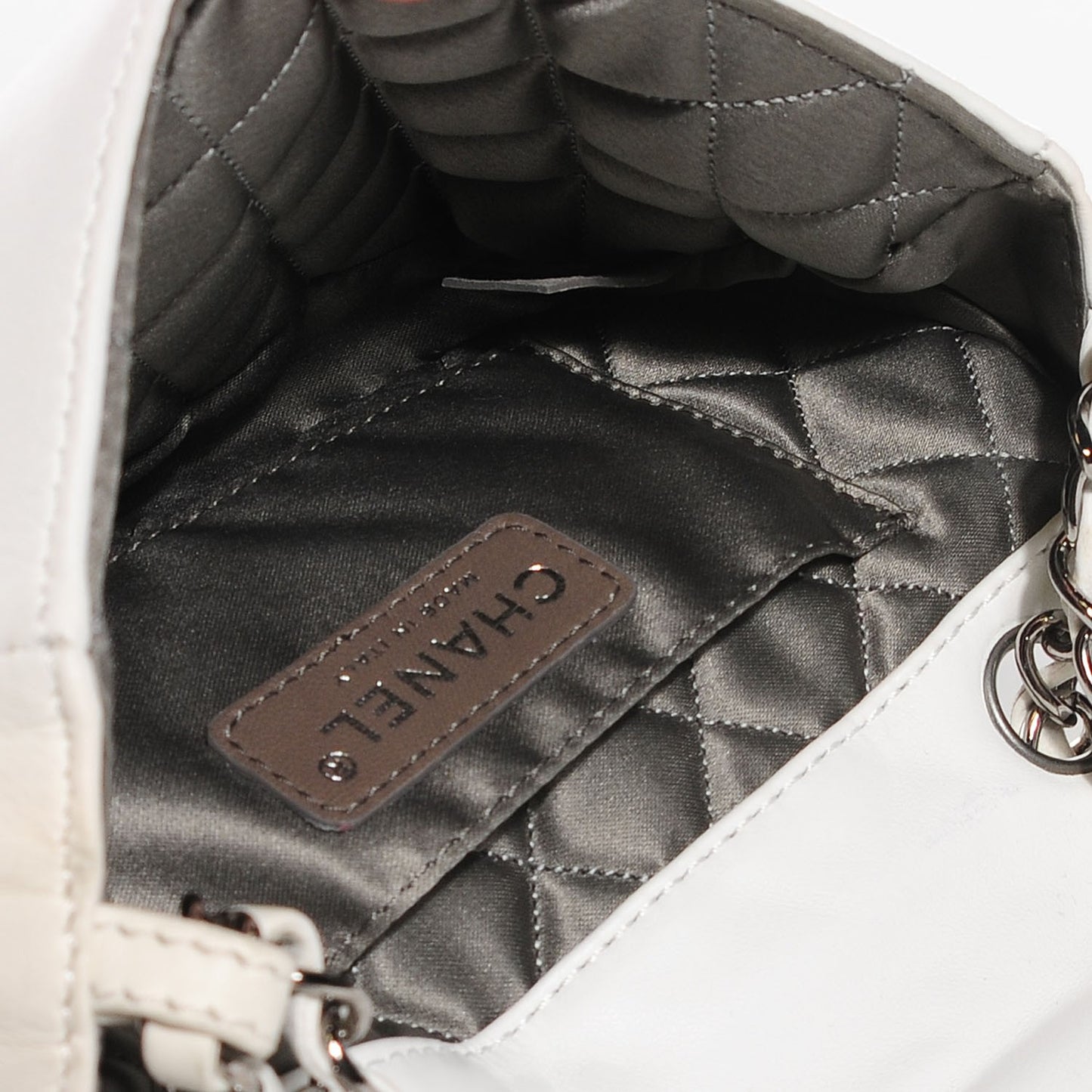 Lambskin Mini Madison Flap White