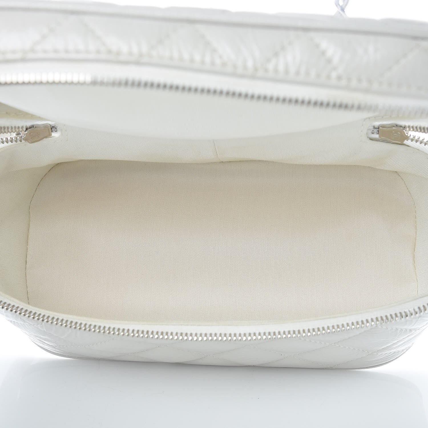 Chanel Crumpled Calfskin PVC Quilted Backpack White 6 of 13
