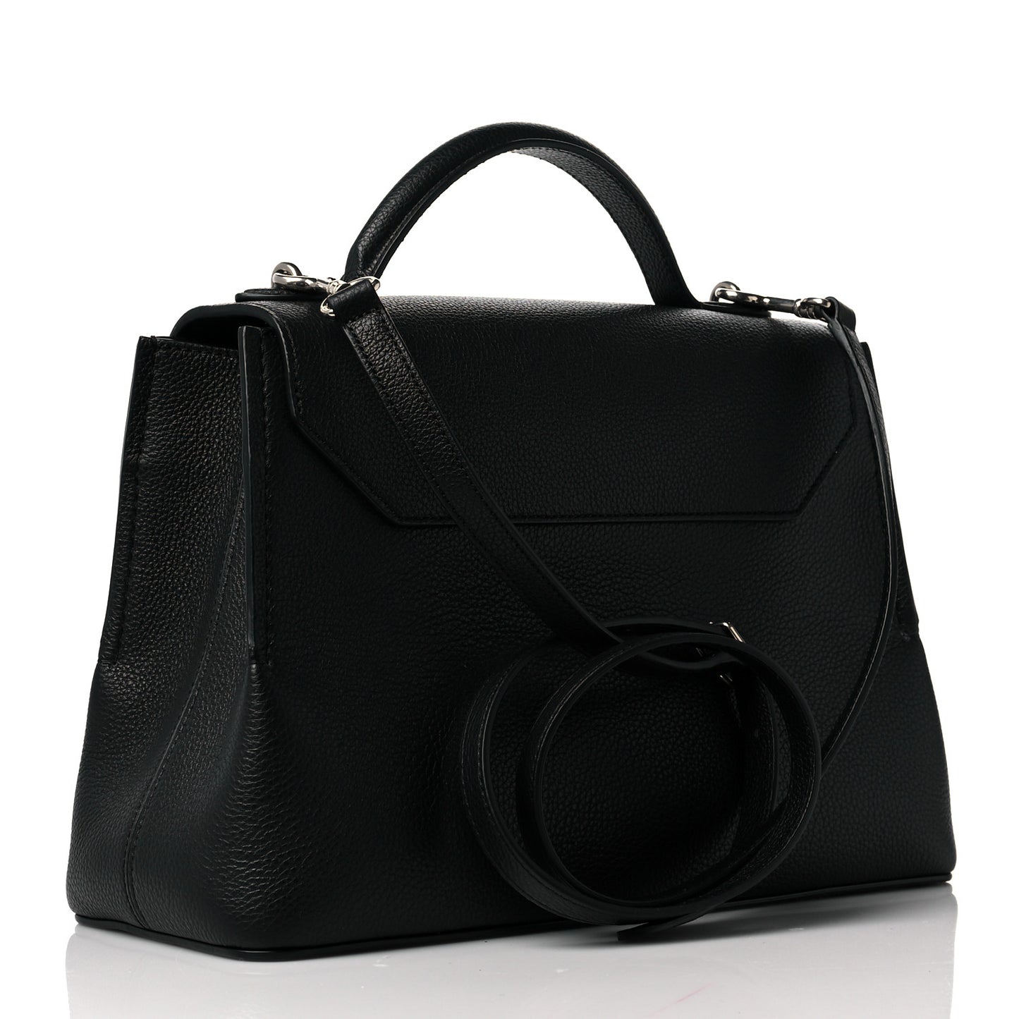 Small Classic Grain Calfskin Small Seaton Black