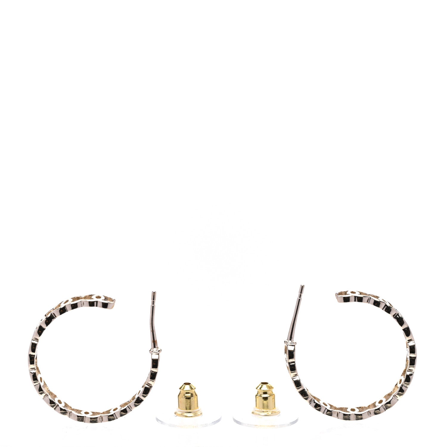 Chanel Metal CC Hoop Earrings Gold 5 of 6