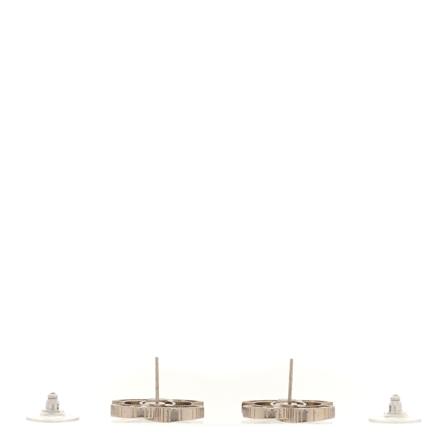 Crystal CC Earrings Silver