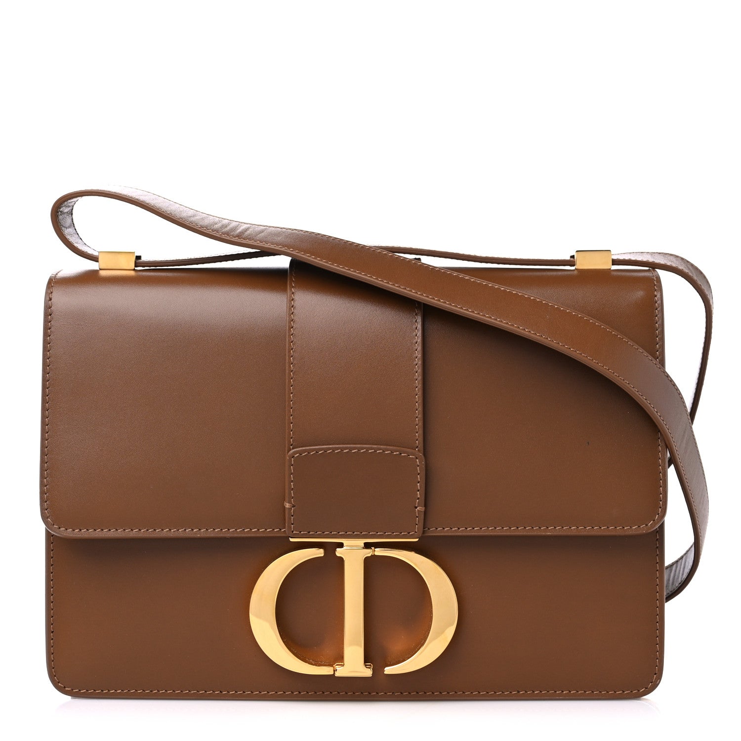Christian Dior Smooth Calfskin 30 Montaigne Flap Bag Brown 1 of 14