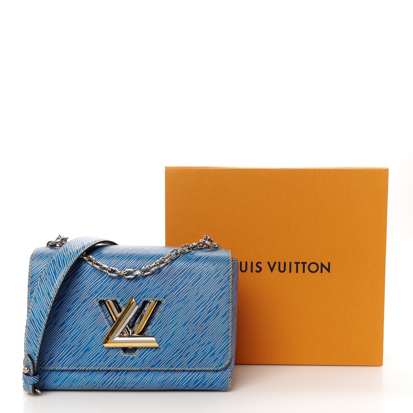 Epi Twist Shoulder Bag MM Denim Light