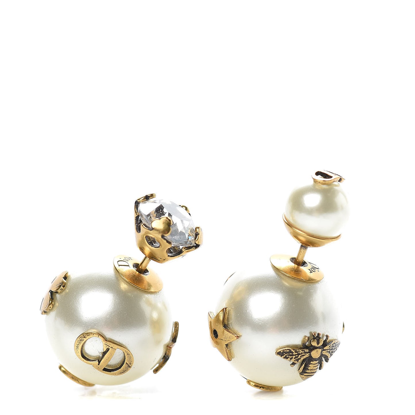 Mise En Dior Tribal Crystal Charm Earrings