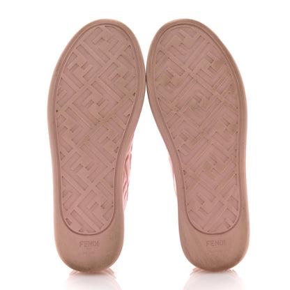 Fendi Lambksin FF Embossed Rise Low Top Sneakers 37 Nude Blush 6 of 11