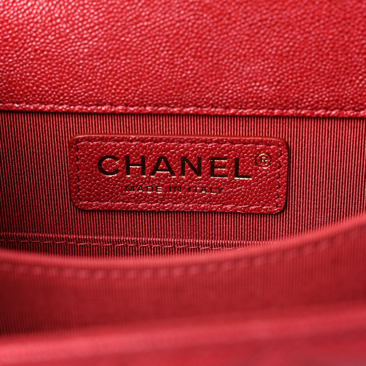 Chanel Caviar Quilted North South Boy Flap Red 6 of 10