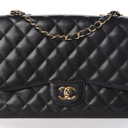 Chanel Caviar Quilted Jumbo Single Flap Black 8 of 10