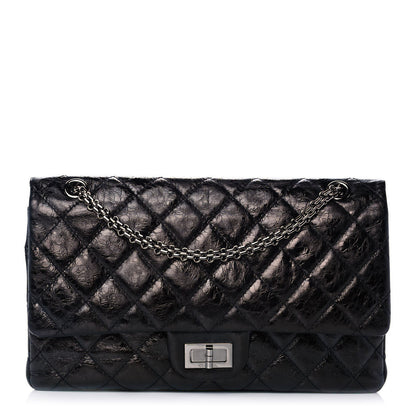 Chanel Metallic Aged Calfskin Quilted 2.55 Reissue 227 Flap Black 1 of 11