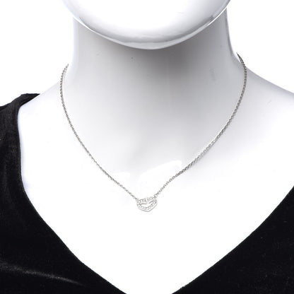 Cartier 18K White Gold Diamond Small Hearts and Symbols Pendant Necklace 2 of 7