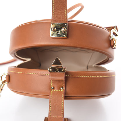 Louis Vuitton Calfskin Catogram Petite Boite Chapeau Tan 8 of 10