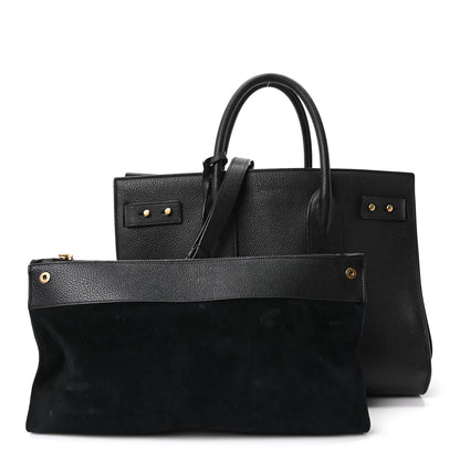 Saint Laurent Grained Calfskin Large Souple Sac De Jour Black 3 of 11