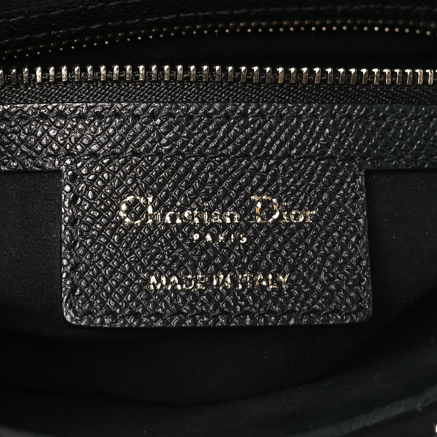 Christian Dior Grained Calfskin Saddle Bag Black 6 of 10