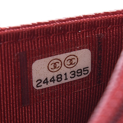 Chanel Caviar Quilted Wallet on Chain WOC Red 10 of 11