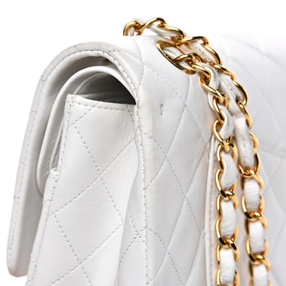 Chanel Lambskin Quilted Medium Double Flap White 11 of 18