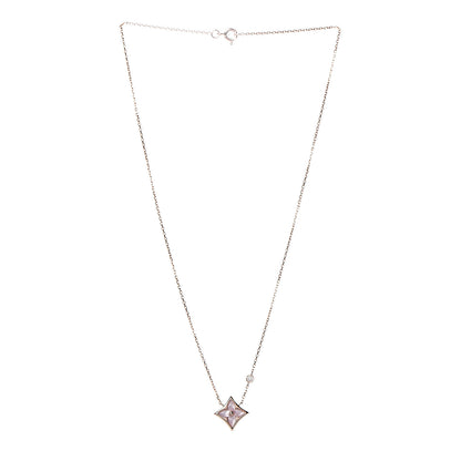 Louis Vuitton 18K Pink Gold Diamond Pink Mother of Pearl Color Blossom BB Star Pendant Necklace 3 of 7