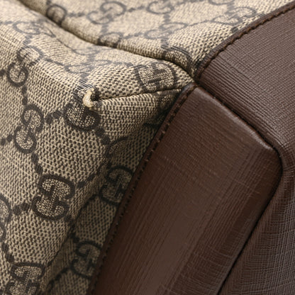 Gucci GG Supreme Monogram Medium Ophidia Double Buckle Backpack Brown 11 of 11