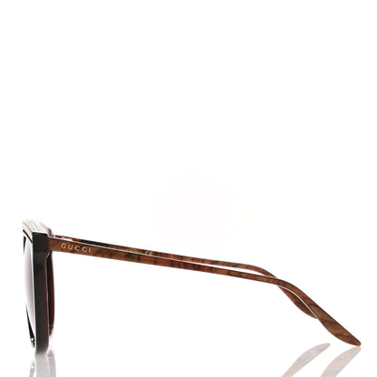 Gucci Aviator Crystal Brow Sunglasses GG0732S Havana Brown 3 of 10