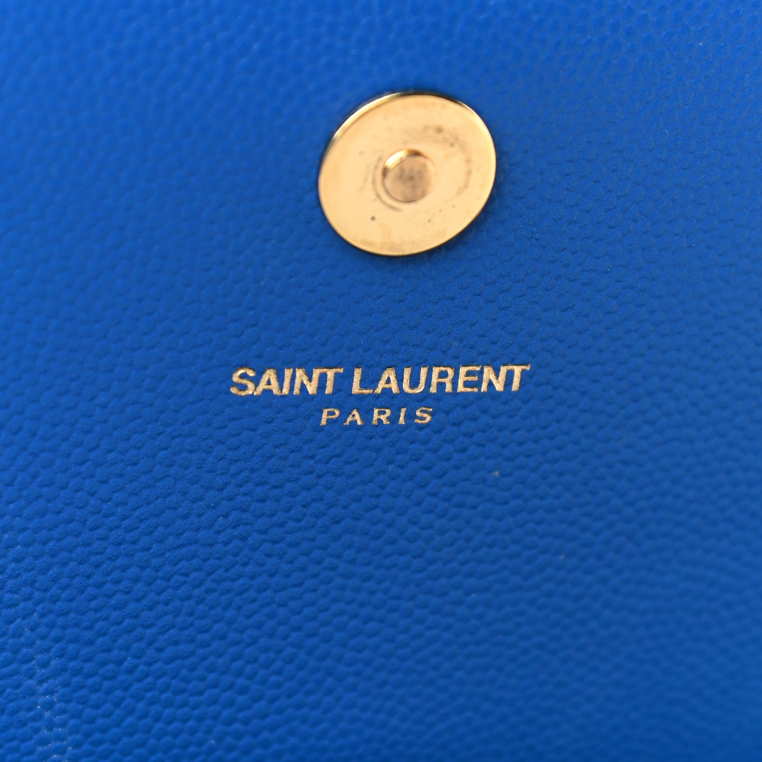 Saint Laurent Grain De Poudre Classic Monogram Cassandre Clutch Blue Majorelle 12 of 12