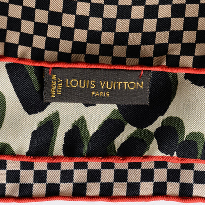 Louis Vuitton Silk Leopard Tassel Scarf Black 6 of 7