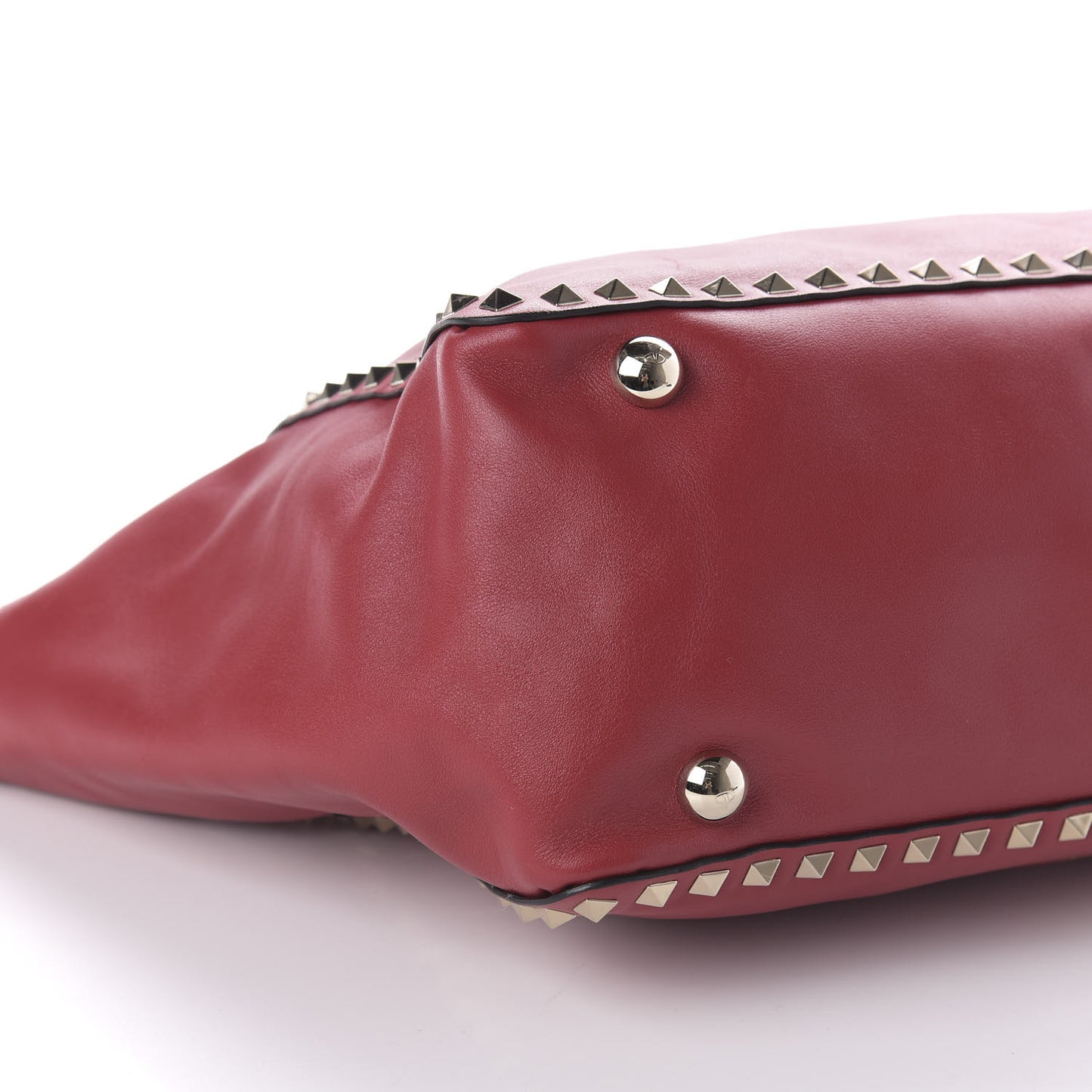 Vitello Medium Rockstud Tote Rosso Valentino