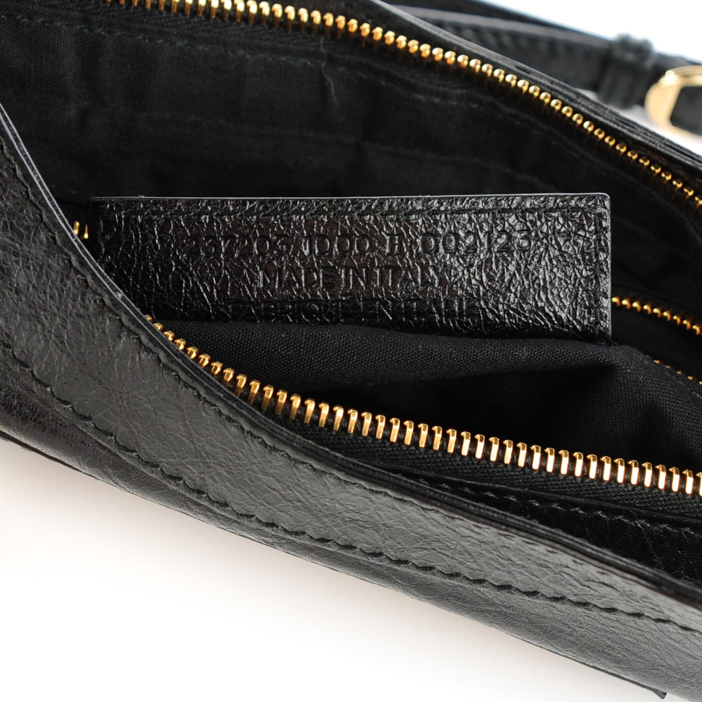 Agneau Giant 12 Gold Hardware Hip Black
